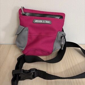 Arcadia Trail Magenta & Gray Compact Dog Crossbody Belt Bag